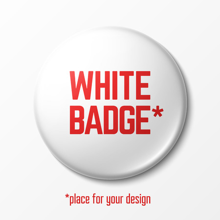Blank white badge with place for your designのイラスト素材