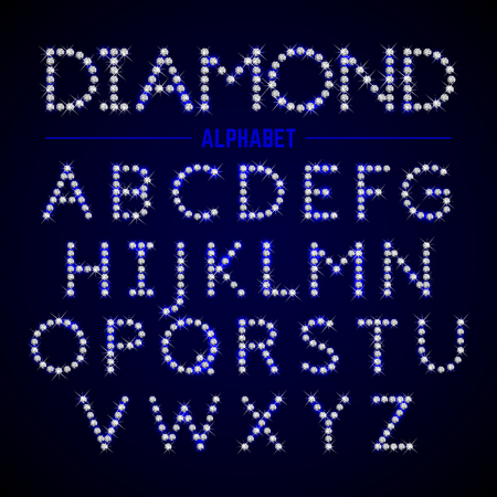 Alphabet letters from diamondsのイラスト素材