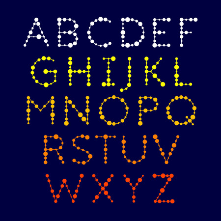 Dotted alphabetのイラスト素材