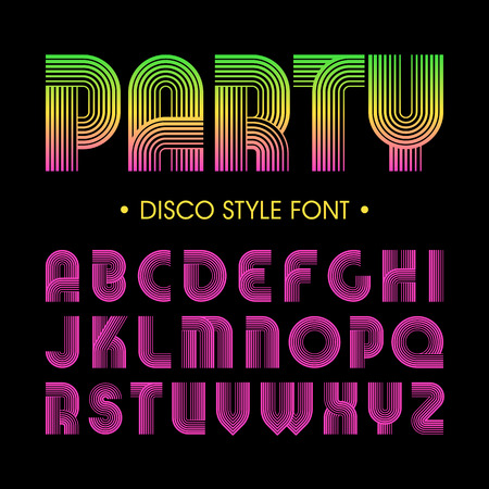 Disco party style font Disco party style font