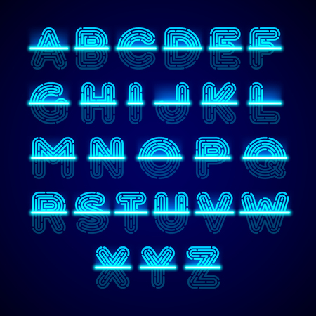 Fingerprint scanner alphabetのイラスト素材