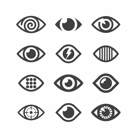 Eye symbol iconsのイラスト素材