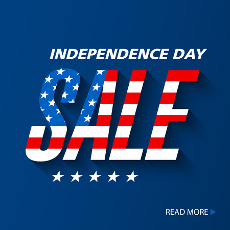 Independence Day Sale banner design templateのイラスト素材