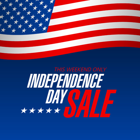 Independence Day Sale banner design templateのイラスト素材