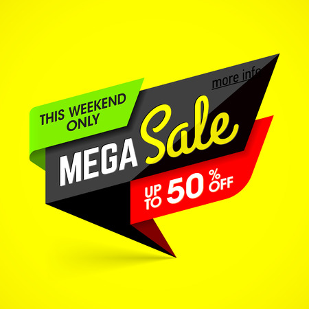 Mega Sale banner design templateのイラスト素材