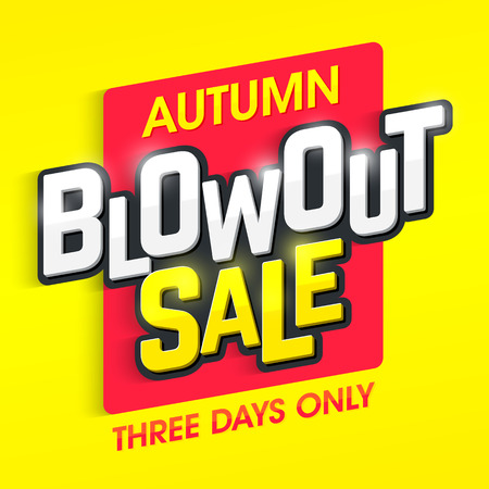 Autumn blowout sale banner. Special offer, three days only big saleのイラスト素材