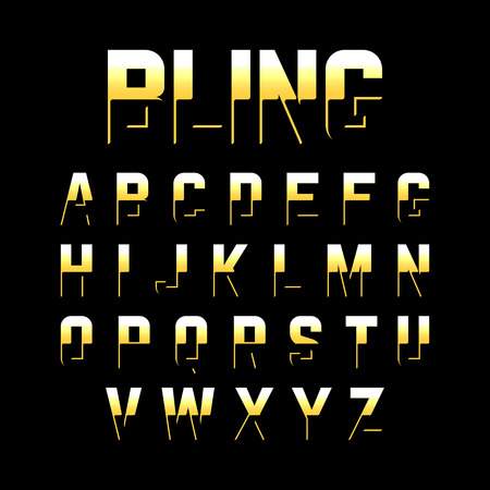 Bling style fontのイラスト素材
