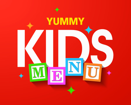 Kids Menu bright coverのイラスト素材