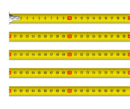 Tape measure vector illustration in centimeters