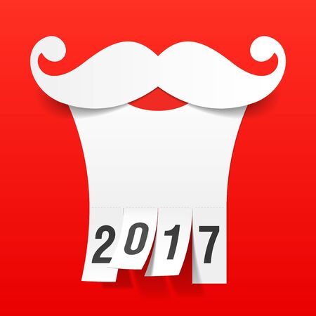Santa beard greeting card design elementのイラスト素材