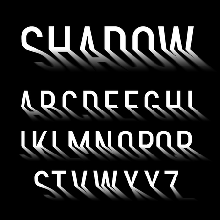 Long shadow style typefaceのイラスト素材