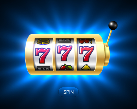 Lucky sevens jackpot, slot machine illustrationのイラスト素材