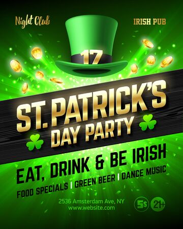 Saint Patrick's Day party celebration poster design.のイラスト素材