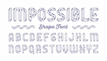Impossible shape fontのイラスト素材