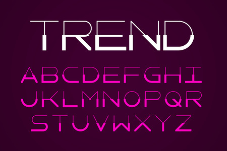 Modern thin font, trendy style typefaceのイラスト素材