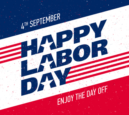 Happy Labor Day greeting card designのイラスト素材