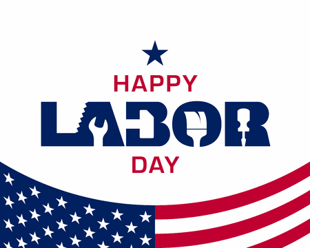 Happy Labor Day greeting card designのイラスト素材