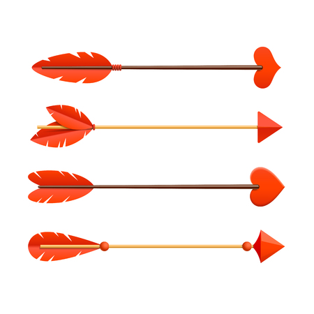 Cupid's arrows, Valentines Day cards element.のイラスト素材