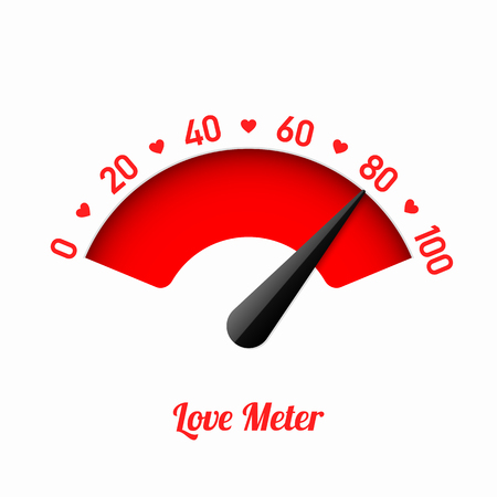 Love meter, Valentine's Day card design element.のイラスト素材