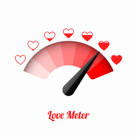 Love meter, Valentine's Day card design element.のイラスト素材
