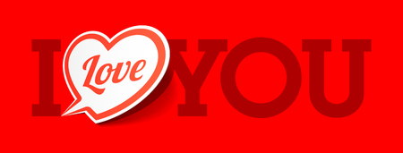 I Love You, Valentine's Day greeting card.のイラスト素材