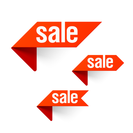 Sale labels set, special offer isolated on plain backgroundのイラスト素材