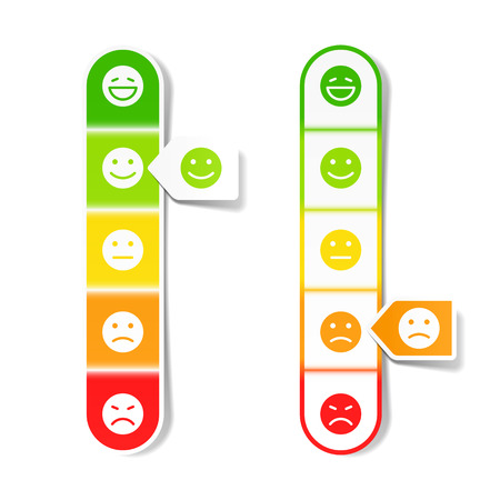 Feedback concept with different emoticonsのイラスト素材