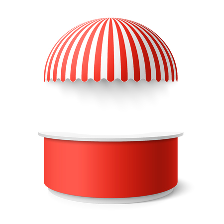 Street market stall for trading with dome awningのイラスト素材