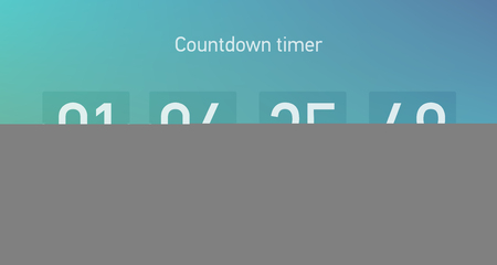 Flip countdown clock counter timer, coming soon or under construction web site page time remaining count downのイラスト素材