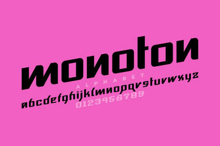 Modern lowercase style font design, alphabet letters and numbers vector illustrationのイラスト素材