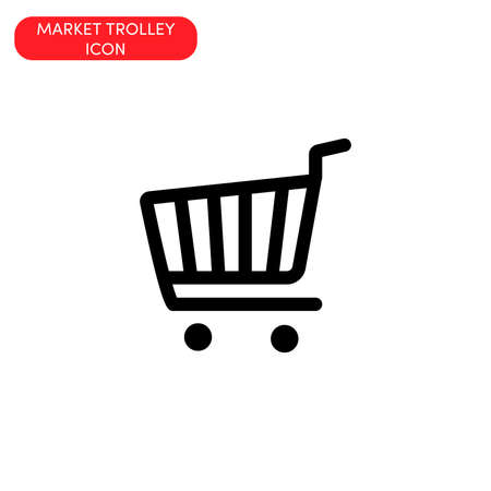 Market Trolley Icon vector illustration.のイラスト素材