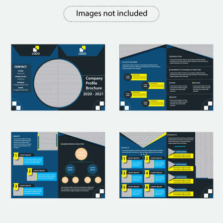 profile compay Brochure templateのイラスト素材