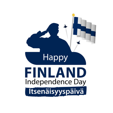 Finland Independence Day Vector Design Illustration. Suitable for greeting card, poster and bannerのイラスト素材