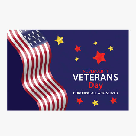 USA Veterans day. Vector illustration of a banner for veterans day.のイラスト素材
