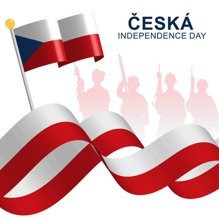 Czech Republic independence day design, vector illustration eps 10.のイラスト素材