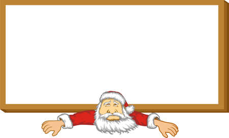 poor santa stroke down by billboardのイラスト素材
