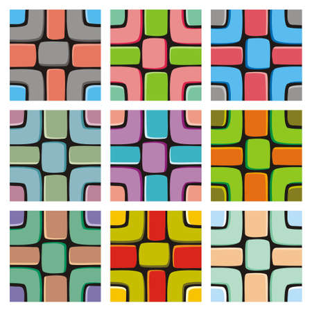 Tile set Platform for Game - A set of vector game asset, contains ground tiles  and several items / objects / decorations, used for creating mobile gamesのイラスト素材