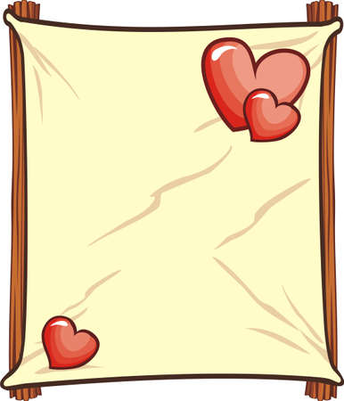 Valentines day. paper on wood with hearts for creating greeting valentine love cardのイラスト素材