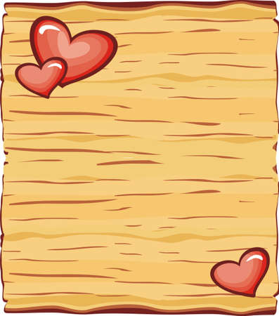 Valentine's day board of wood with hearts for creating greeting valentine love cardのイラスト素材