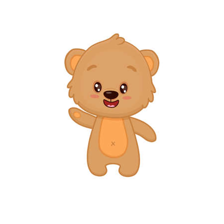 Character cute cartoon teddy bear.Vector Illustrationのイラスト素材