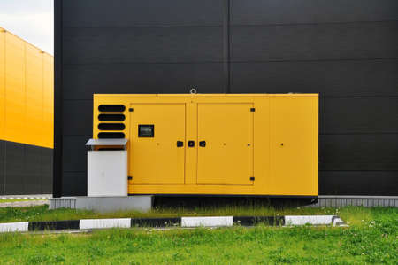 Mobile diesel generator for emergency electric power. Industrial.