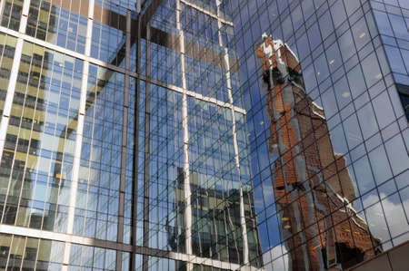 Business building facade made of glass.の写真素材