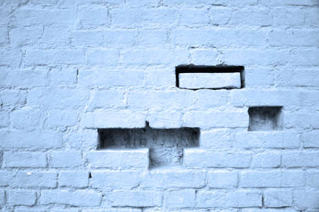Blue, cold brick wall. Can be used as background. Designの写真素材