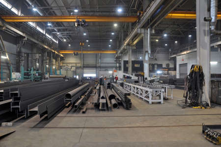 February 13, 2020 - Moscow, Russia: interior of the production room of a metal fabrication plant