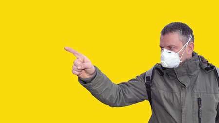 Portrait of a man on a yellow
