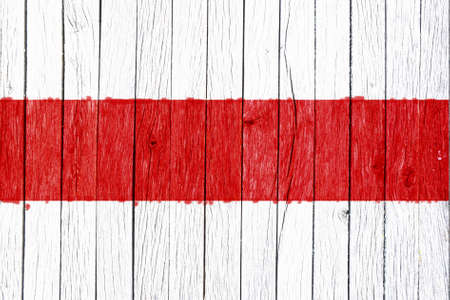 2020 presidential election in Belarus. Belarus flag is depicted on a wooden surface.の写真素材