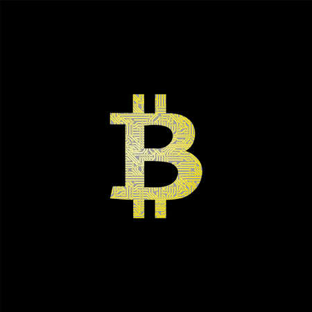 Bitcoin cryptocurrency signのイラスト素材