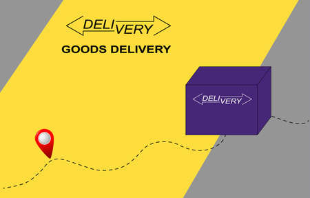 Goods delivery logo template design. Vector illustration.