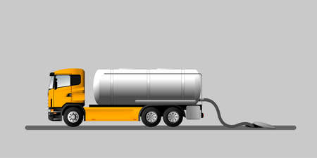 Garbage truck for liquid wasteのイラスト素材