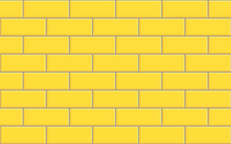 Smooth yellow tile texture - realistic background. Seamless pattern. Flat vector illustration.のイラスト素材